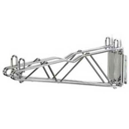 Nexel Double Arm Fixed Wall Bracket, 14L, Silver Epoxy DAB14EP